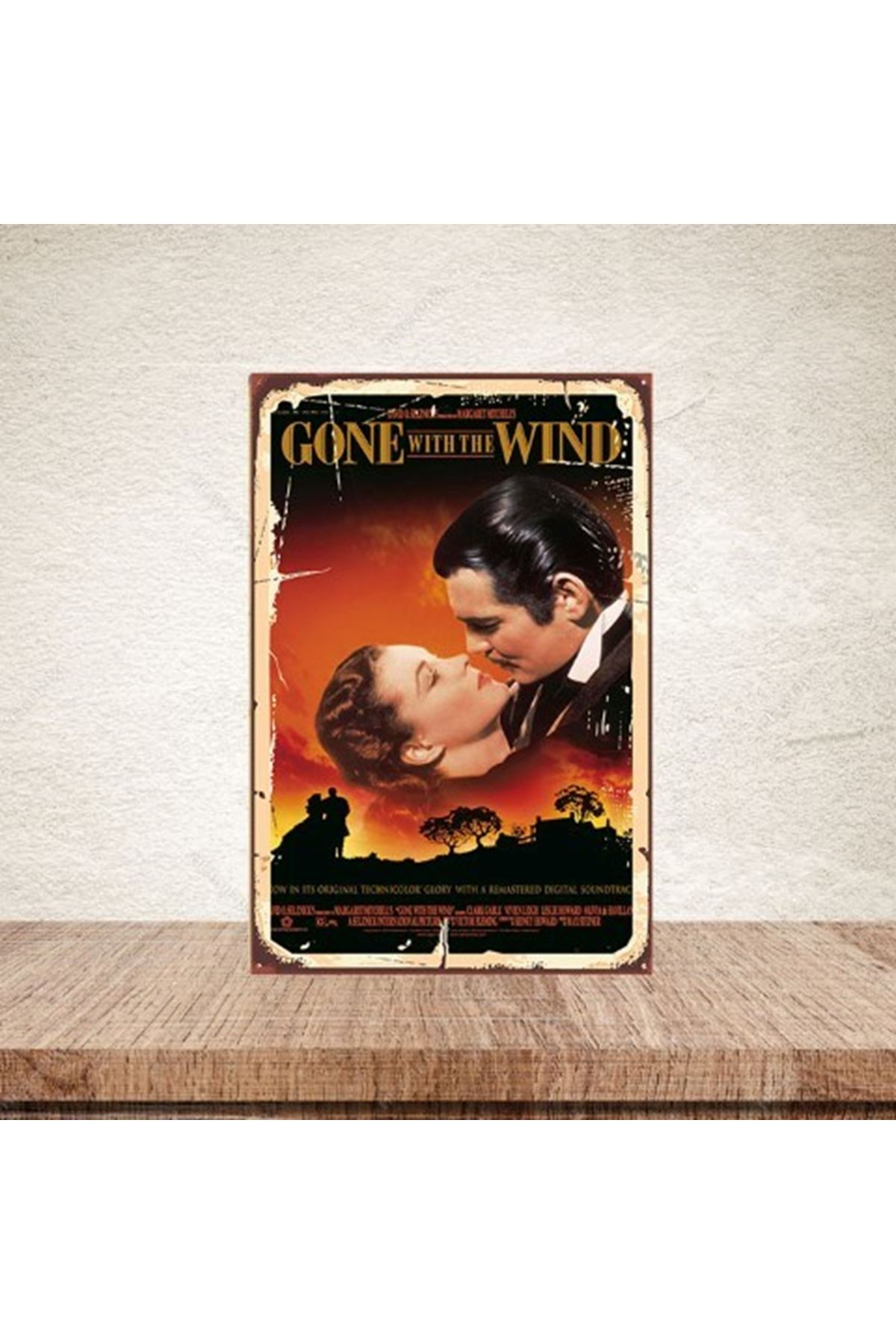 GONE WİTH THE WINE -AHŞAP POSTER