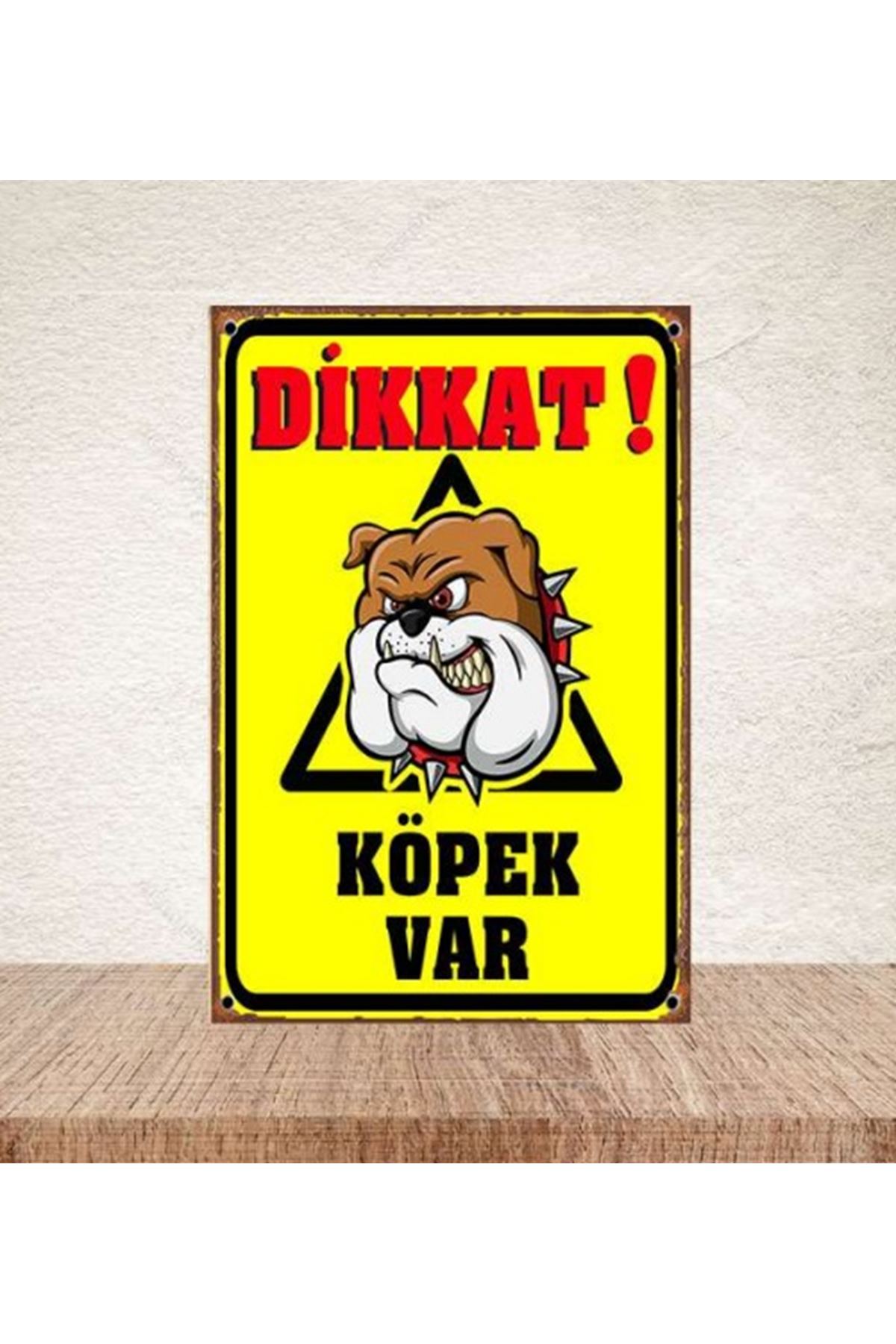 Köpek Var - Ahşap Poster
