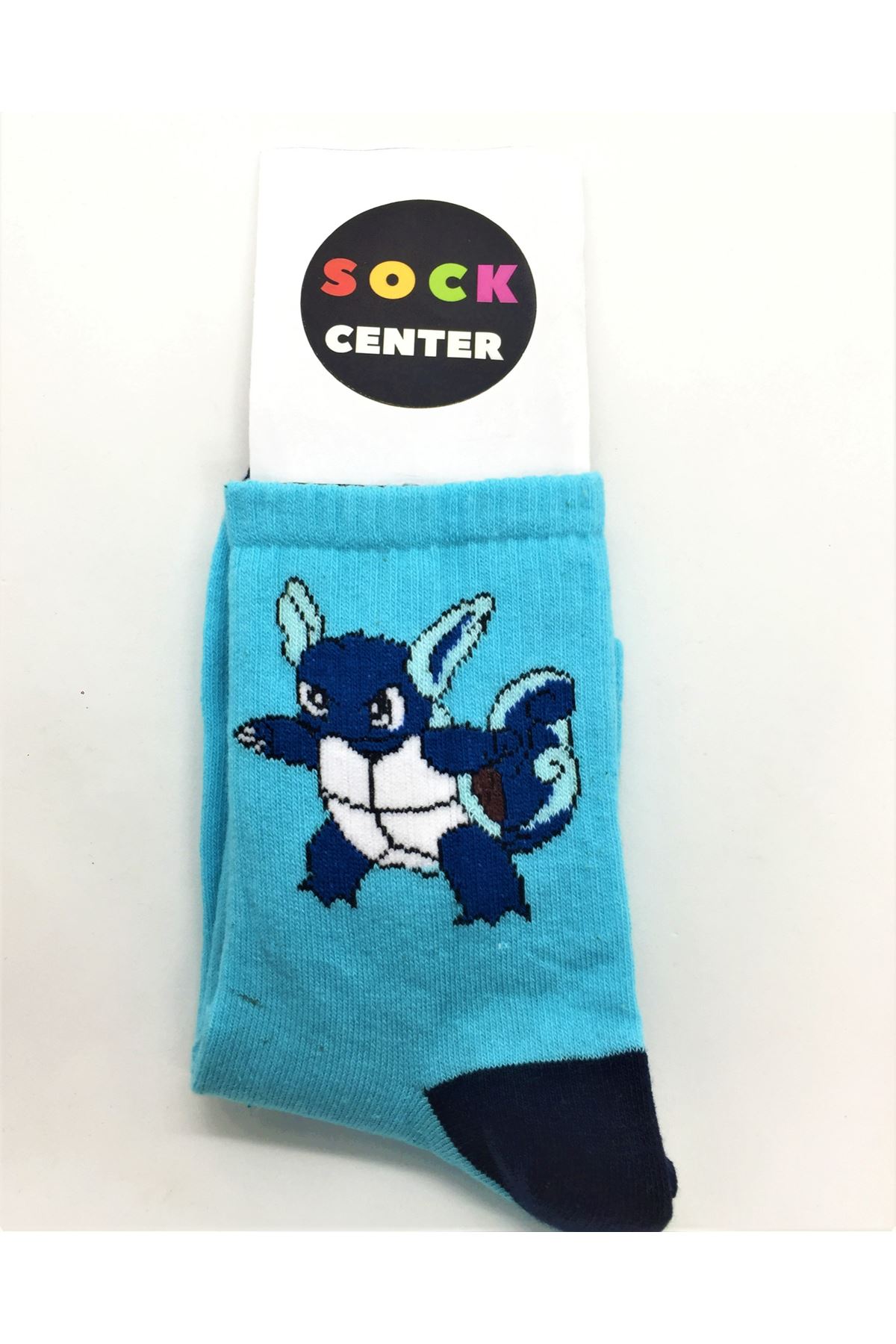 Pokemon Desenli Mavi Atletik Tenis Çorap