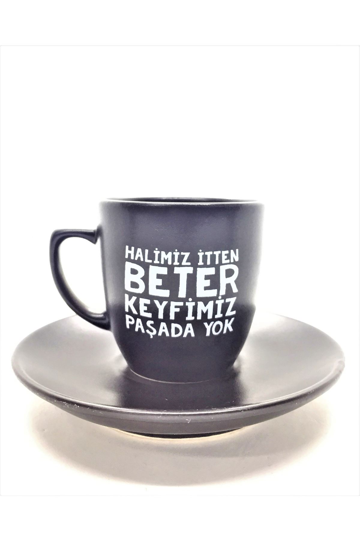 Halimiz İtten Beter - Siyah Türk Kahvesi Fincanı