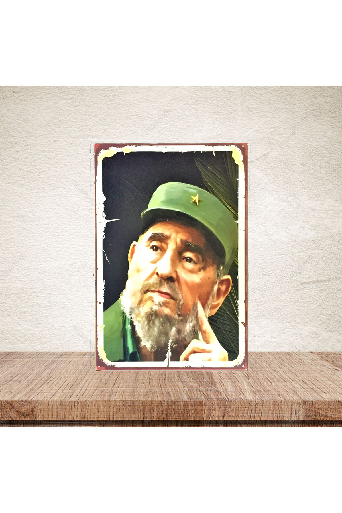 Fidel Castro - Ahşap Poster