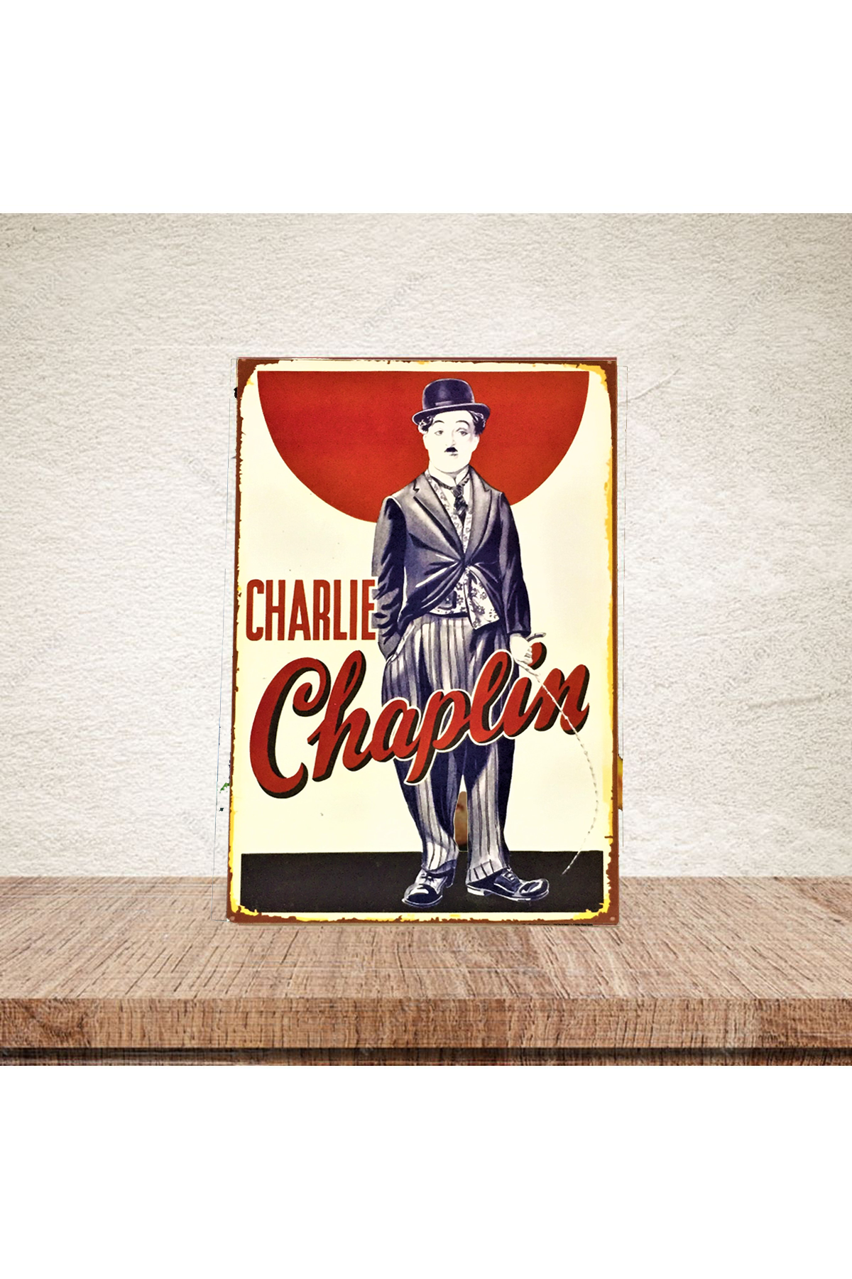 Charlıe Chaplin - Ahşap Poster
