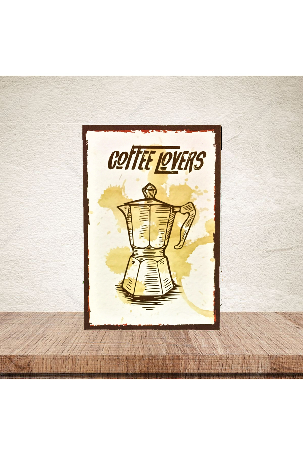 Coffee Lovers - Ahşap Poster