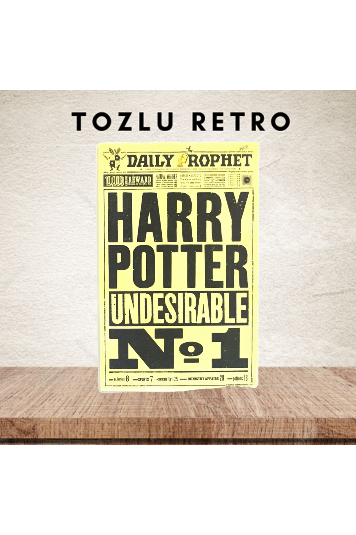 Harry Potter Gazete - Ahşap Poster