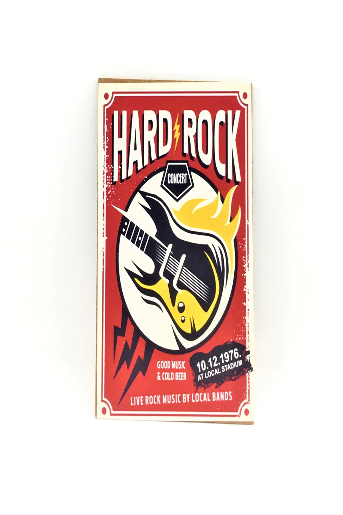 Hard Rock - Ahşap Magnet