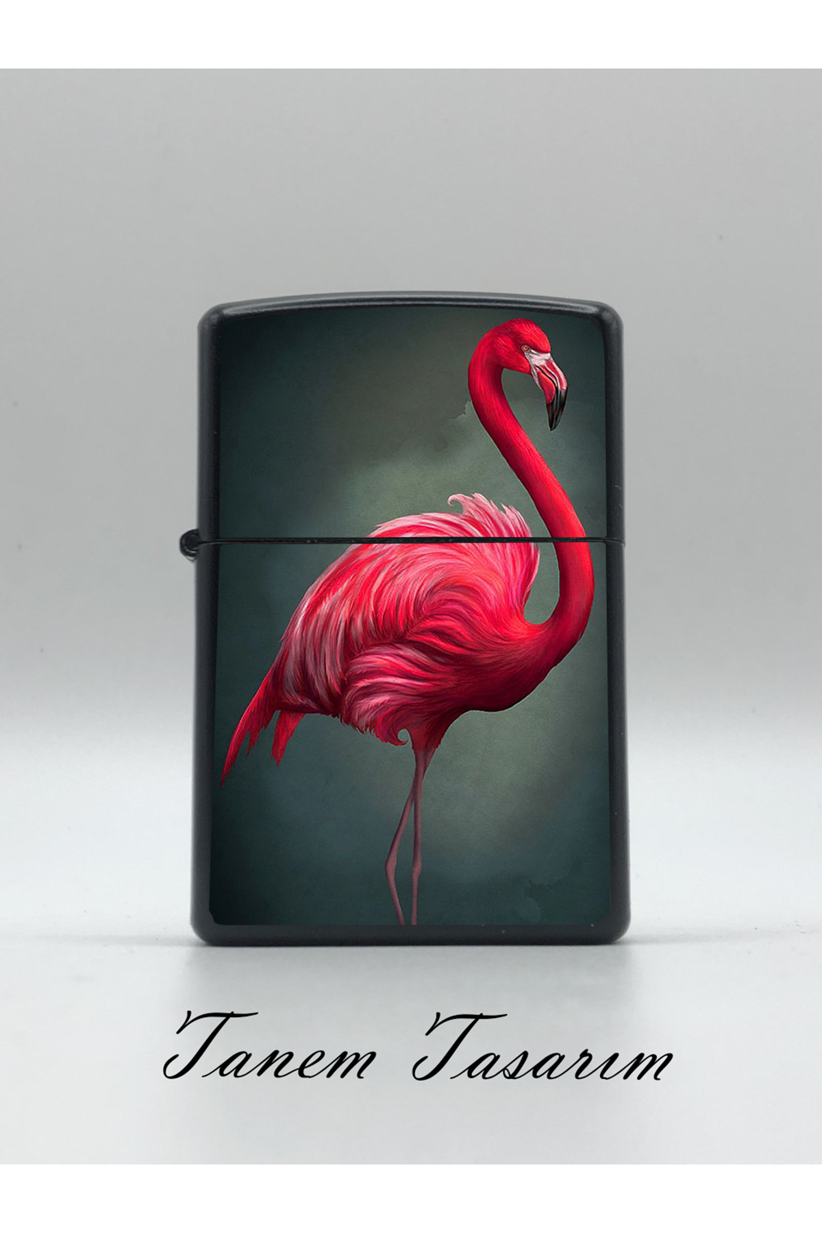 Flamingo 2 - Özel Tasarım Uv Baskı Benzinli Çakmak (Kişiye Özel İsim Yazılabilir)