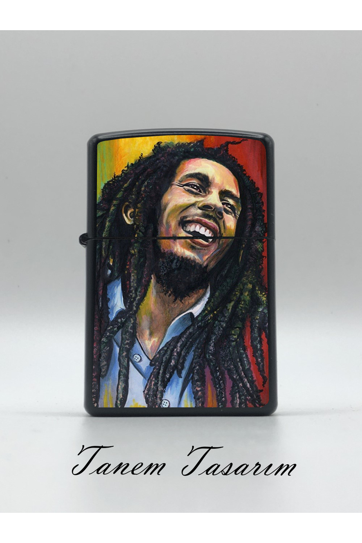 Bob Marley 2 - Özel Tasarım Uv Baskı Benzinli Çakmak (Kişiye Özel İsim Yazılabilir)
