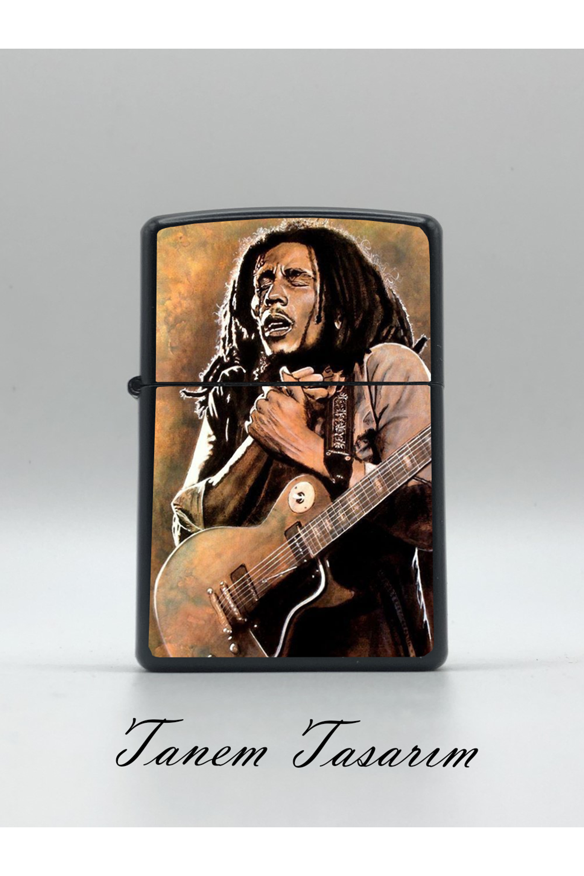 Bob Marley 5 - Özel Tasarım Uv Baskı Benzinli Çakmak (Kişiye Özel İsim Yazılabilir)