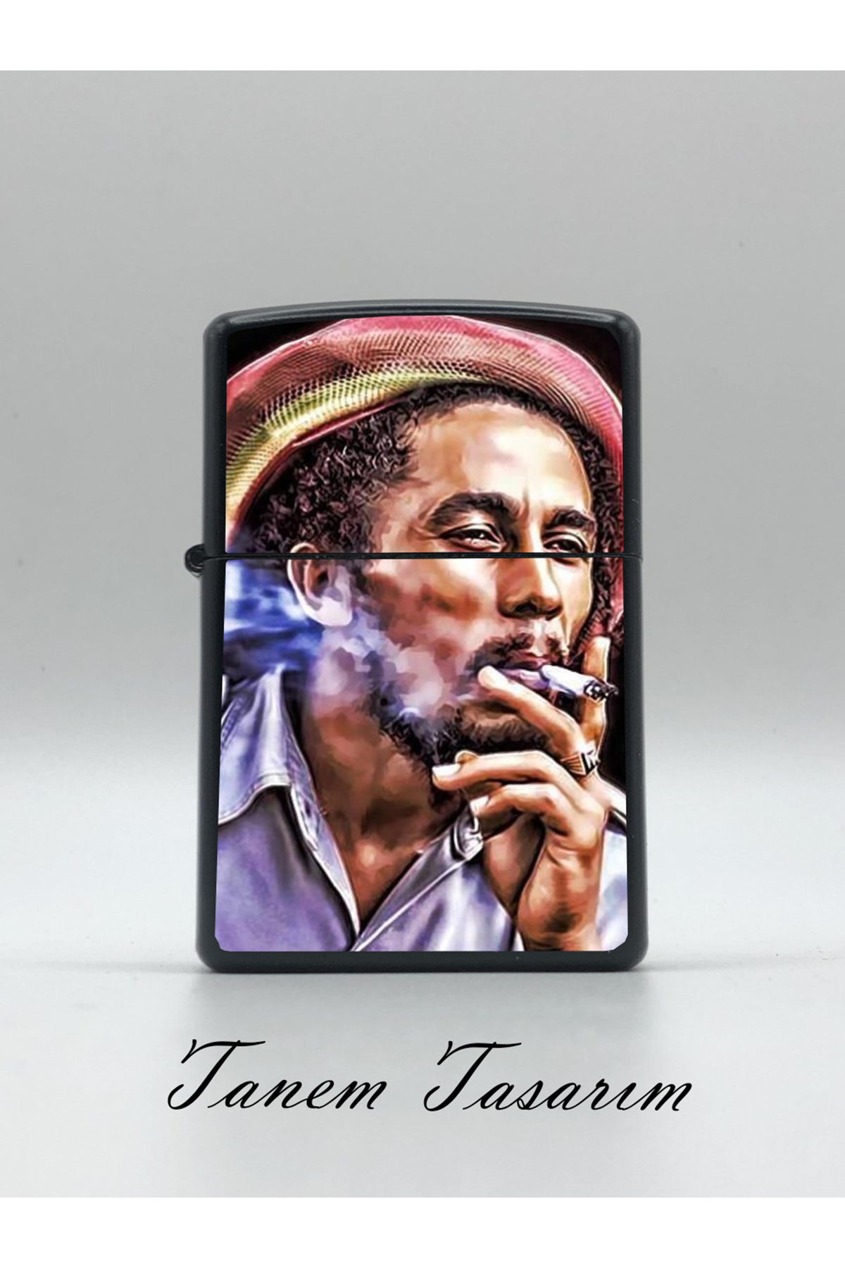 Bob Marley 6 - Özel Tasarım Uv Baskı Benzinli Çakmak (Kişiye Özel İsim Yazılabilir)