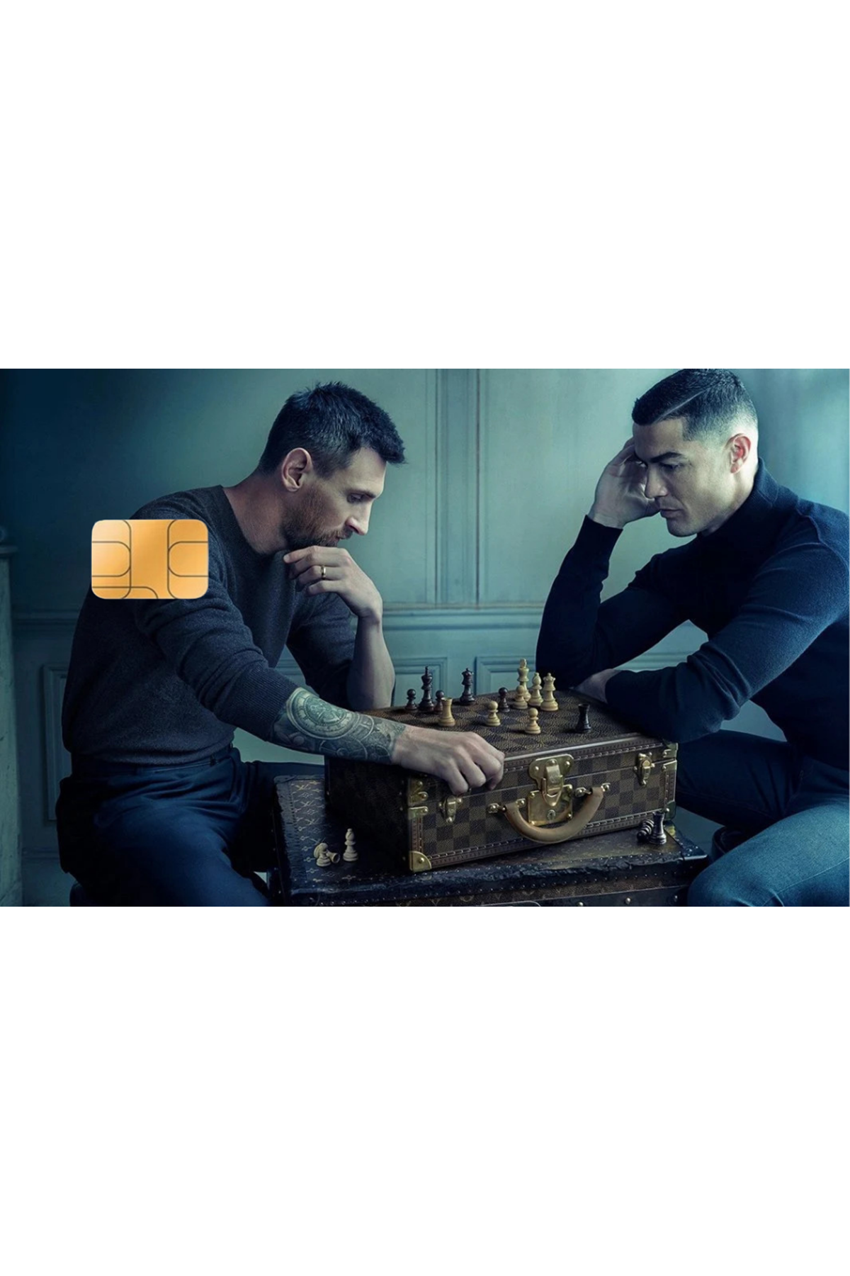 Kredi Kartı Sticker - Messi Ronaldo Satranç
