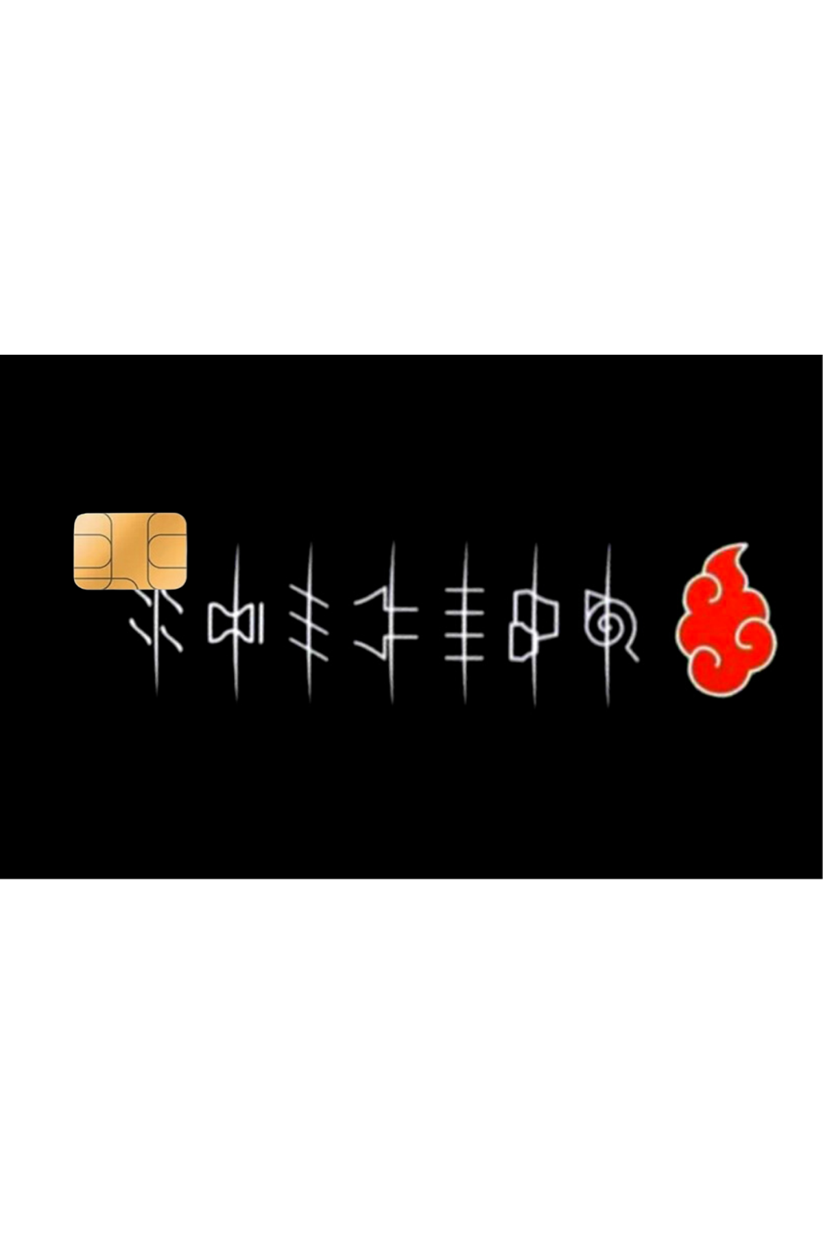 Kredi Kartı Sticker - Nruto Siyah