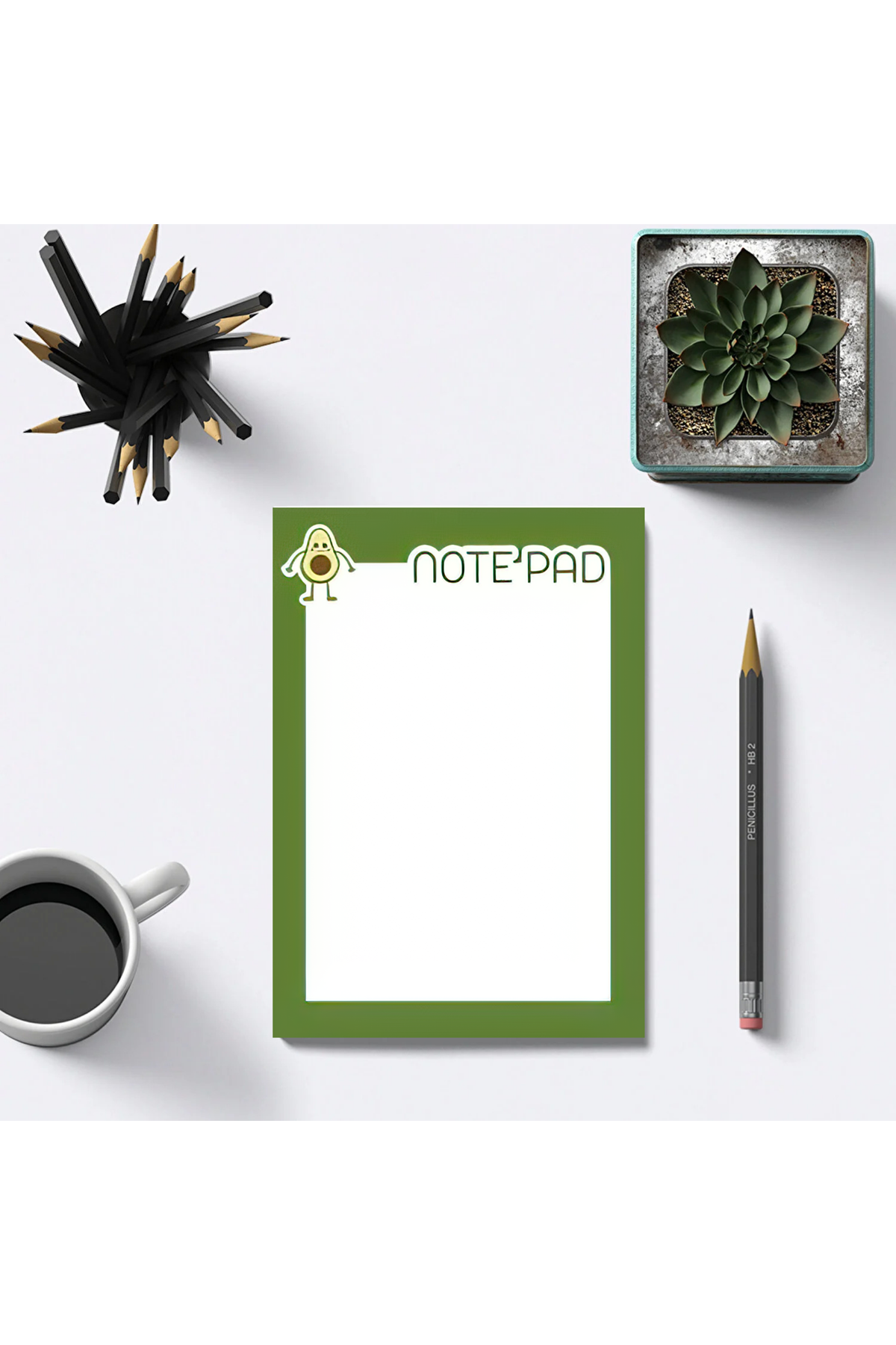 Planlayıcı/To Do List/Defter/Notepad/Memopad A6 Avakado Note Pad