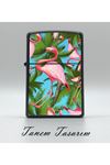 Flamingo - Özel Tasarım Uv Baskı Benzinli Çakmak (Kişiye Özel İsim Yazılabilir)