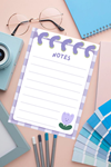 Planlayıcı/To Do List/Defter/Notepad/Memopad A5 Mor Çiçek