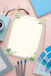 Planlayıcı/To Do List/Defter/Notepad/Memopad A5 Yeşil Piknik Tema