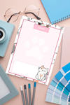 Planlayıcı/To Do List/Defter/Notepad/Memopad A5 Kedi